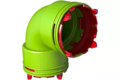 Ubbink Air Excellent 23C bocht 90° koppelstuk