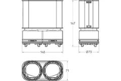 Réducteur Ubbink Air Excellent 2x 23C - 55SC