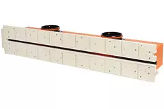 Ergovent instucbaar frameloos lijnrooster 1050 mm met aansluitdiameter 125 mm - airconditioning - 1 sleuf