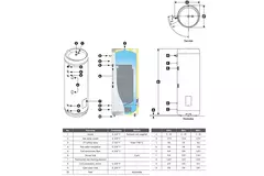 LG sanitair warmwatertank Single Coil 200L RVS
