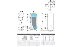 Réservoir d’eau chaude sanitaire LG Single Coil 300L en acier inoxydable