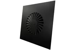 Wervelrooster vaste lamellen 400mm vierkant - SWS 400 RAL 9005 30% glans