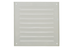 Grille extérieure carrée 200x200 mm aluminium - RAL9010