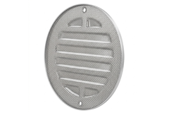 Buitenrooster rond 160 mm aluminium - geanodiseerd aluminium