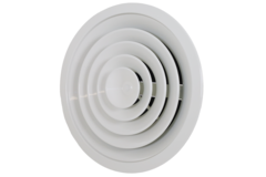 Diffuseur plafonnier rond avec motif fixe Ø 300 mm - RAL9010