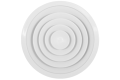 Plafondrooster rond met vast patroon Ø 150 mm - RAL9016