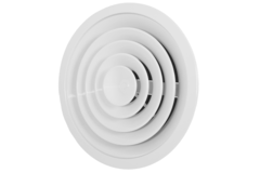 Diffuseur plafonnier rond avec motif fixe Ø 200 mm - RAL9016