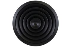 Plafondrooster rond met vast patroon Ø 150 mm - RAL9005 30% glans