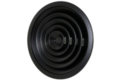 Plafondrooster rond met vast patroon Ø 250 mm - RAL9005 30% glans
