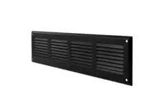 Wandrooster 400x100mm aluminium - RAL9005 30% glans