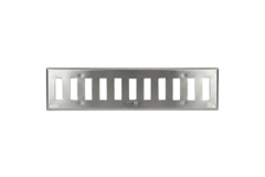 Wandrooster verstelbaar 500x150mm metaal - Ongecoat