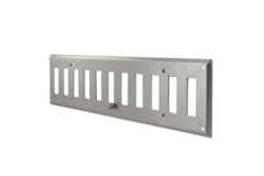 Wandrooster verstelbaar 500x150mm metaal - Ongecoat
