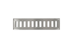 Wandrooster verstelbaar 500x150mm metaal - Ongecoat
