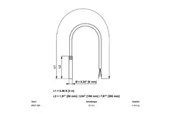 Belimo kabeltemperatuursensor Ni1000TK5000 50x6 mm - 2 meter - 01CT-1DH