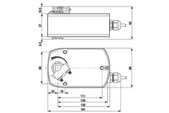 Belimo modulerende klepaandrijving met veerteruggang 24V - 2-10V - MP-Bus - 4 Nm - LF24-SR