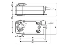 Belimo roterende klepaandrijving met veerteruggang 24V - open/dicht - 20 Nm - SF24A
