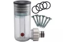 Siphon encastré sans eau pour l'évacuation de la condensation.