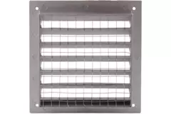 Grille murale extérieure aluminium 100x100 mm - Aluminium