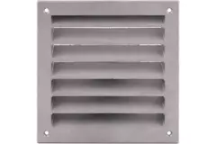 Grille murale extérieure aluminium 100x100 mm - Aluminium