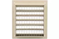 Grille murale extérieure en aluminium 100x100 mm - RAL 1015
