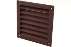 Grille murale extérieure en aluminium 150x150 mm - RAL 8016