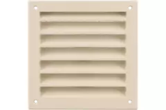Grille murale extérieure en aluminium 100x100 mm - RAL 1015