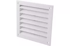 Buitenmuurrooster aluminium 150x150 mm - RAL 9016