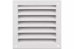 Buitenmuurrooster aluminium 150x150 mm - RAL 9016