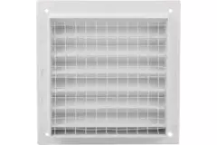Buitenmuurrooster aluminium 150x150 mm - RAL 9016