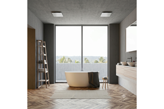 ClimaConnect Design : registre carré Ø 125 mm - blanc