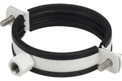 Support métallique de 125 mm de diamètre avec caoutchouc (expédition par la poste) RAL9010