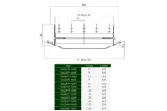 Grille de conduit ClimaConnect à double réglage 1025 x 125 mm pour conduits de 315 à 900 mm - RAL 9005