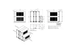 Centrales de traitement d'air Maxivent WTW avec roue thermique 20 000 m³/h et batterie DX horizontale à gauche - RHE 20000 HOD JL T 02