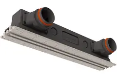 Ergovent inpleisterbaar frameloos lijnrooster 1050 mm met aansluitdiameter 125 mm - airconditioning - 2 sleuven