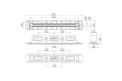 Ergovent inpleisterbaar frameloos lijnrooster 1050 mm met aansluitdiameter 125 mm - airconditioning - 2 sleuven