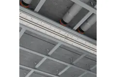 Ergovent inpleisterbaar frameloos lijnrooster 1050 mm met aansluitdiameter 125 mm - airconditioning - 2 sleuven
