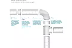 Spirobuis Ø 150mm lengte 3 meter - Gegalvaniseerd