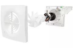 Badkamerventilator Supra met vochtsensor en timer met trekkoord Ø 125 mm -125HT