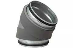Thermoduct geïsoleerde bocht 45 graden diameter 250 mm