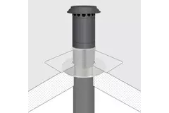 Thermoduct aluminium plakplaat voor dakdoorvoer diameter 250 mm
