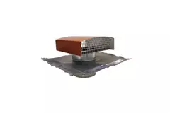 Terminal de toit Econox CTM Ø 125 mm aluminium rouge avec couvercle