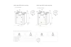 Ubbink WTW wandunit Ubiflux Vigor W225 4/0 rechts