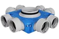 Vent-Axia Uniflexplus ventilatie verdeelbox 8x Ø90 mm met tuit Ø180 mm