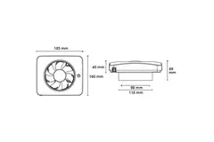 Badkamerventilator Svensa PureAir met geursensor 100-125mm
