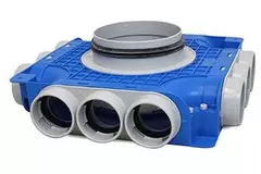 Vent-Axia Uniflexplus subverdeelbox 12 x Ø69mm zijaansluiting met tuit Ø180mm