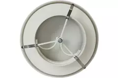 Bouche de soufflage plastique 125 mm RAL 9003 avec clips à ressorts et déflecteur - VST125