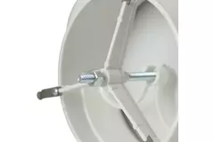 Bouche de soufflage plastique 125 mm RAL 9003 avec clips à ressorts et déflecteur - VST125