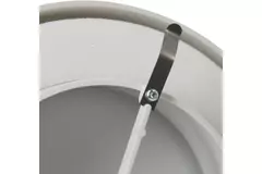 Bouche de soufflage plastique 125 mm RAL 9003 avec clips à ressorts et déflecteur - VST125
