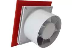 Air Roxy badkamerventilator met aansluitdiameter 125 mm - kunststof front rood