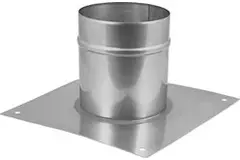 Vloerplaat voor buis diameter 80 mm - 150 mm hoogte opstand I304